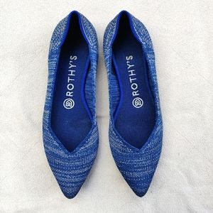 Rothy’s The Point Indigo Heather Pointed Toe Flats